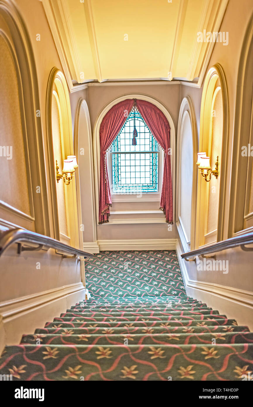 Eastbourne (Sussex, Angleterre) : Grand Hotel (intérieur) Banque D'Images