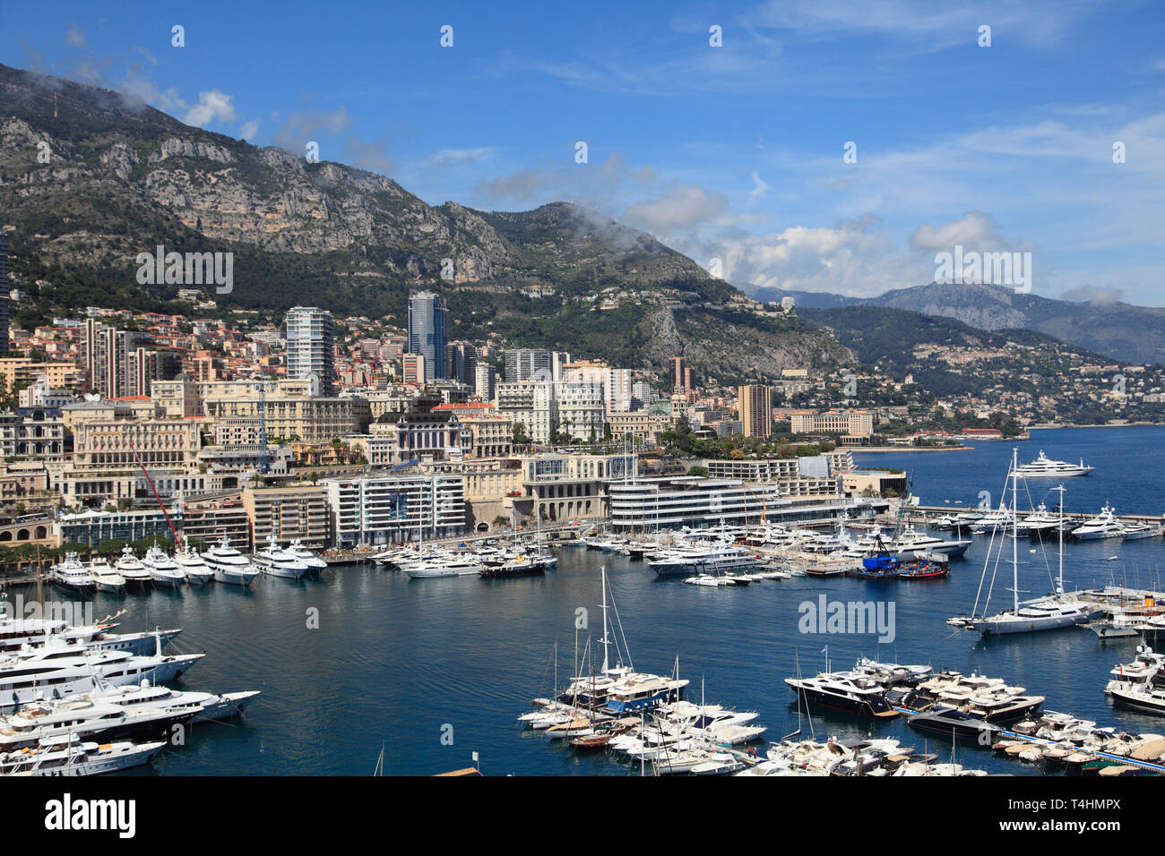 Hercule port, Port, Monte Carlo, Monaco, Cote d'Azur, Méditerranée, Europe Banque D'Images