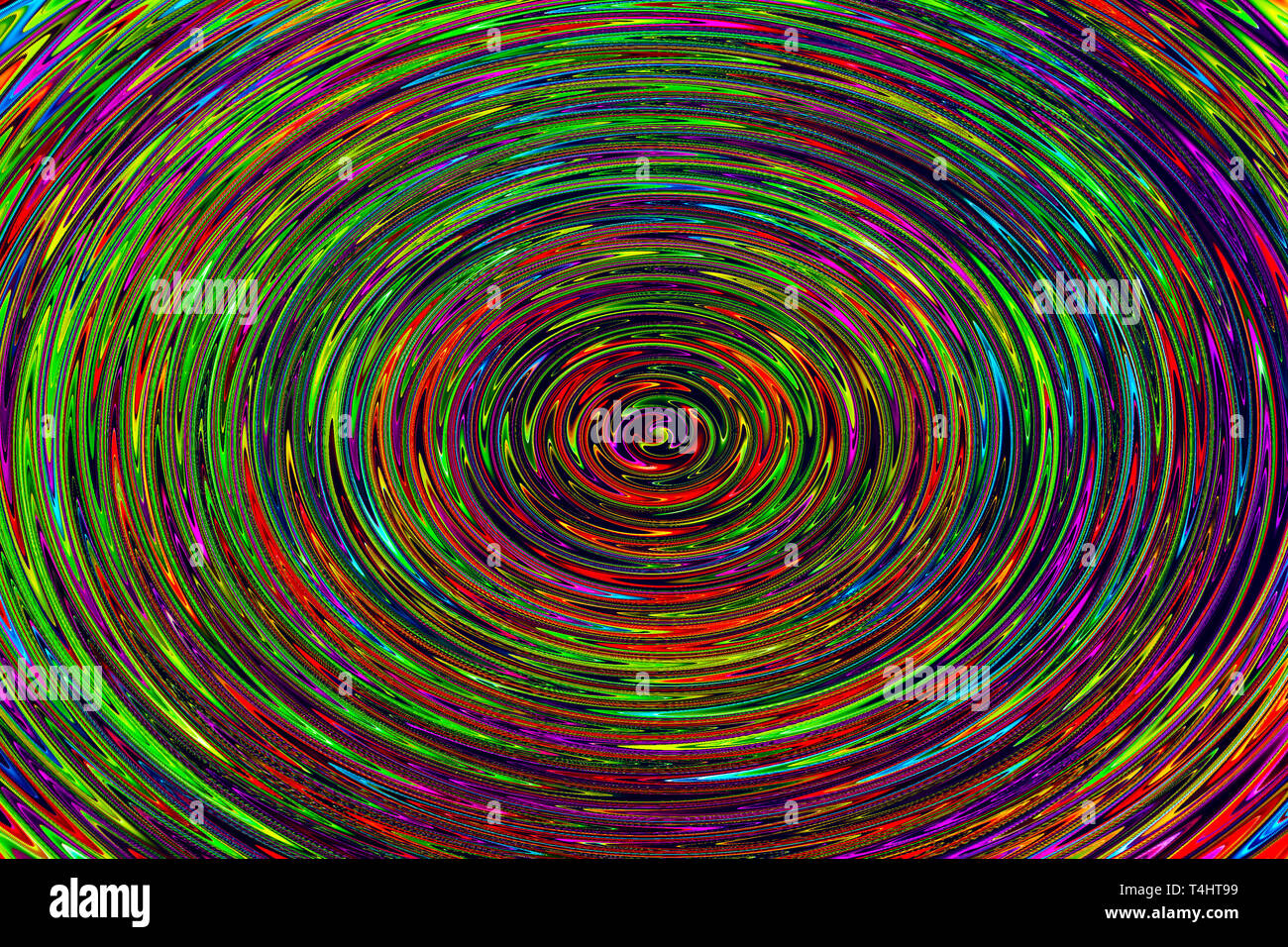 À partir de la spirale des lignes colorées. Tableau abstrait - images psychédéliques. Banque D'Images