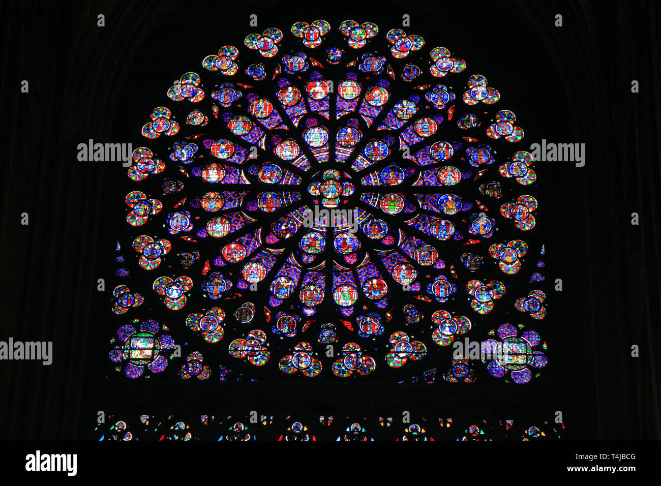 Rose nord de Notre Dame de Paris, France Banque D'Images