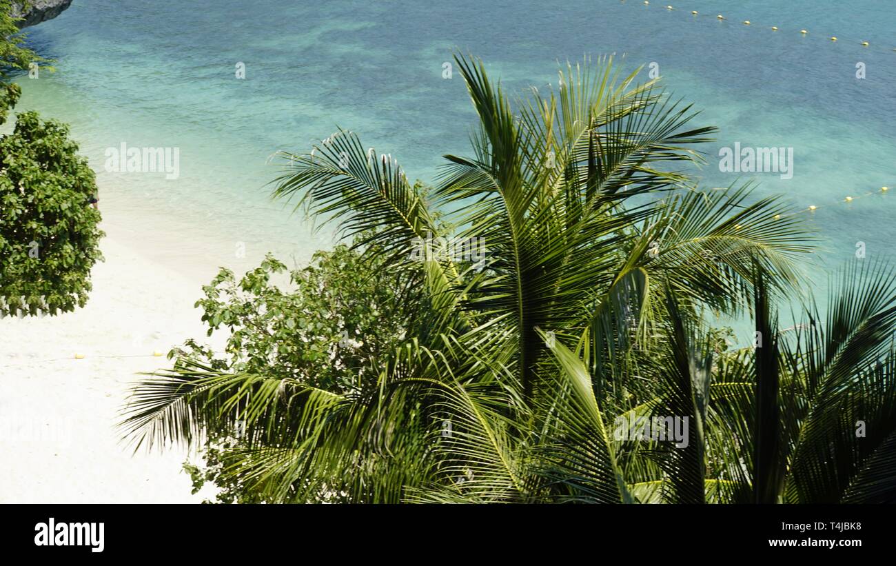 Tropical Beach sur l'île de Koh Mae Kok en Thaïlande Banque D'Images