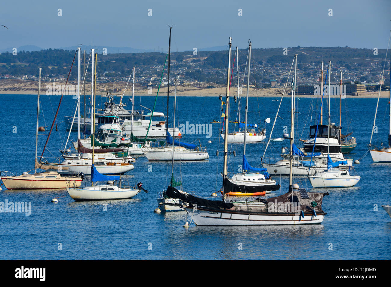 Monterey, Californie / USA-10-25-2015 : image éditoriale de Monterey Bay vue vers la ville de sable. Banque D'Images