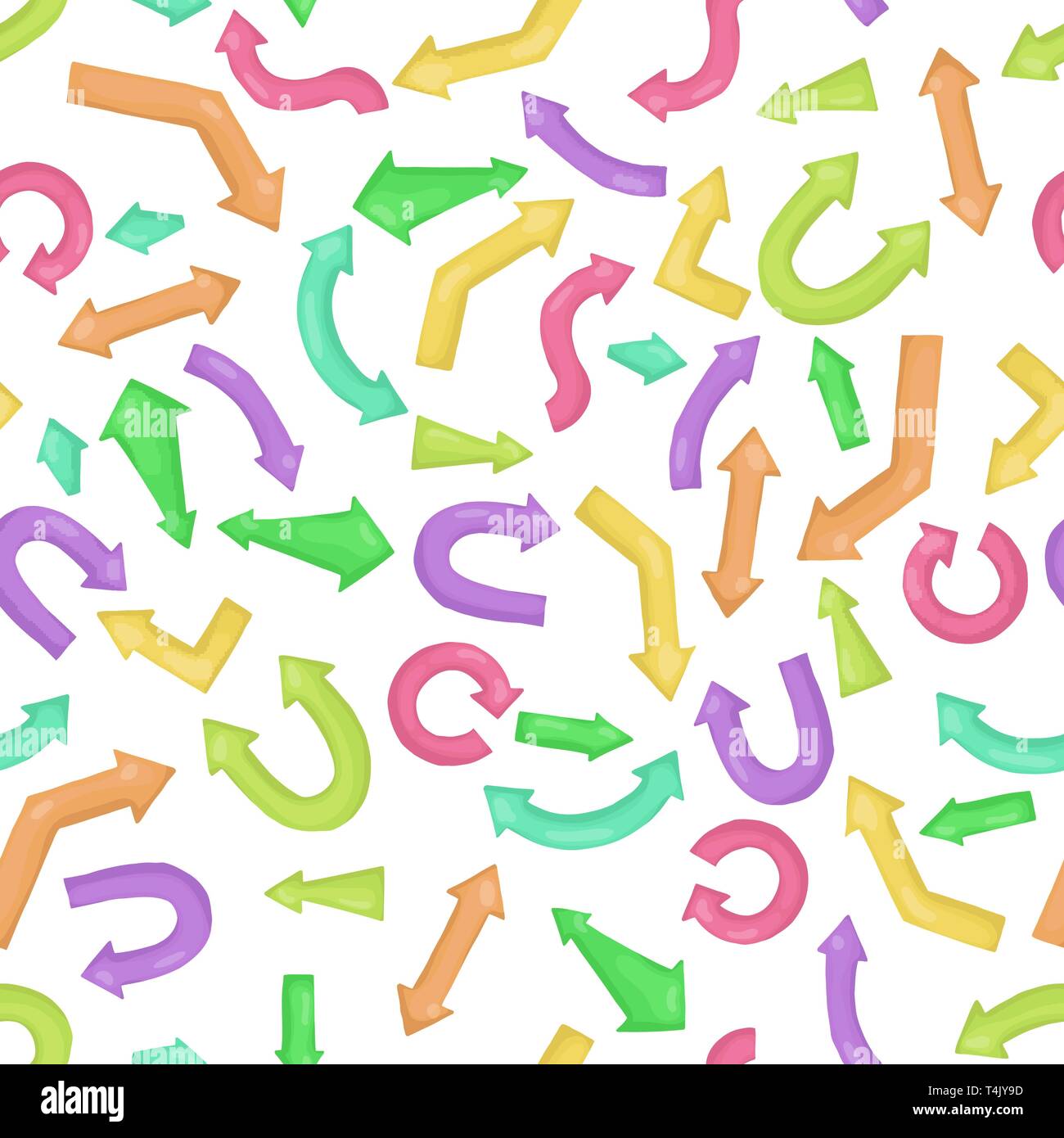 Les flèches à la main. Motif de fond transparent. Vector illustration. Design pour le papier d'emballage. Illustration de Vecteur
