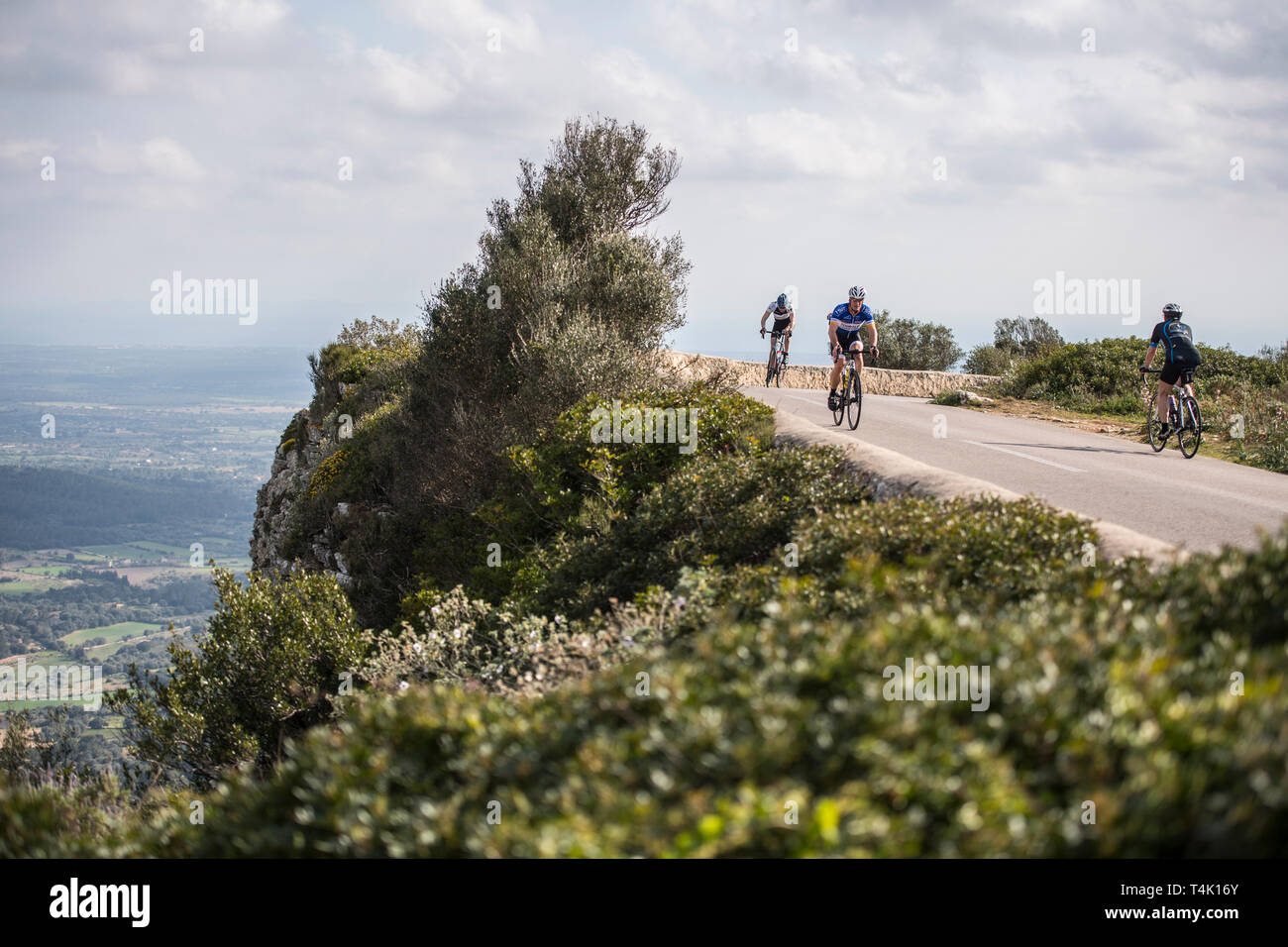 Randonnée à vélo sur l'île de Majorque Banque D'Images