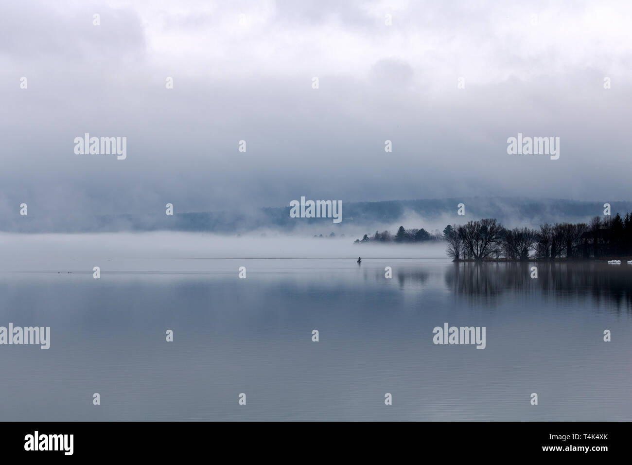 Ouverture de la pêche, lac Memphrémagog Québec Canada Banque D'Images