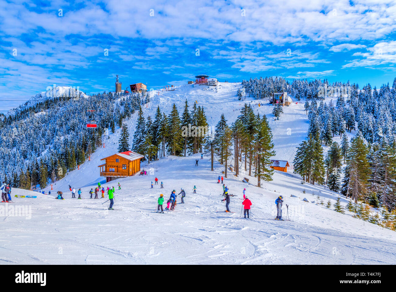 Pistes de ski de Poiana Brasov, Roumanie Banque D'Images