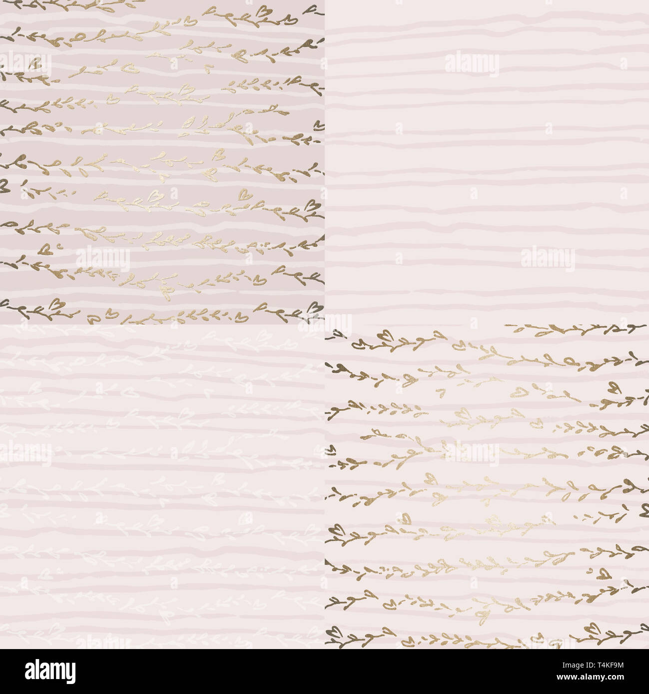 Les modèles de luxe avec feuille d'or. Éléments d'or feuille décor de lignes. Fond clair. Set de textures. Impression de haute qualité. Banque D'Images