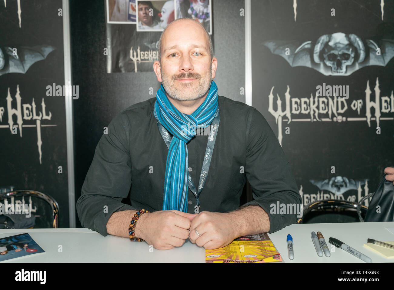 DORTMUND, ALLEMAGNE - 13 Avril 2018 : Ben Heller (acteur - Stephen King's IT) au week-end d'Enfer Édition printemps 2019, un deux jours (13-14 avril 2019) sur le thème de l'horreur fan convention. Banque D'Images