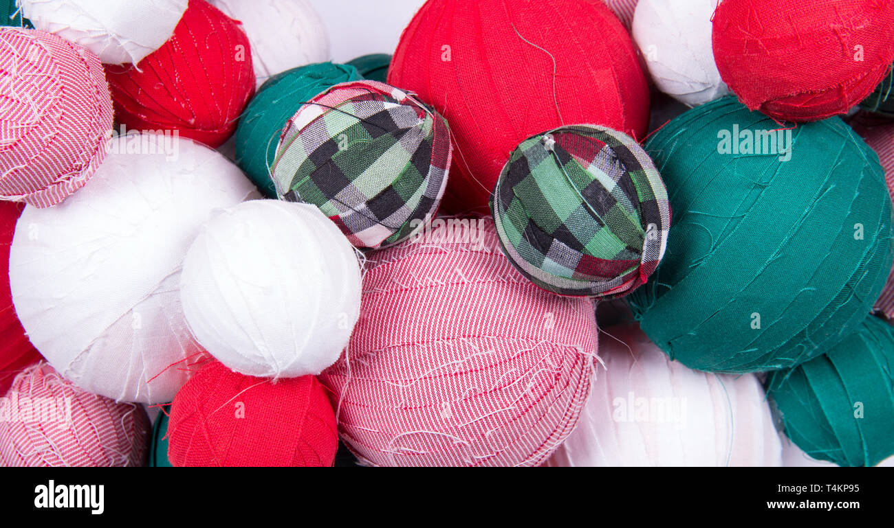 Boules de tissu close-up Banque D'Images