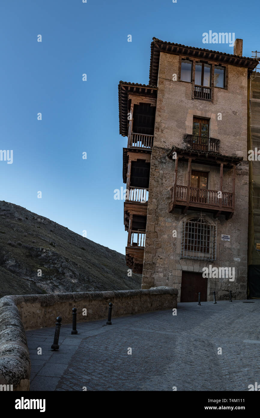 Les maisons suspendues de Cuenca, Espagne Banque D'Images