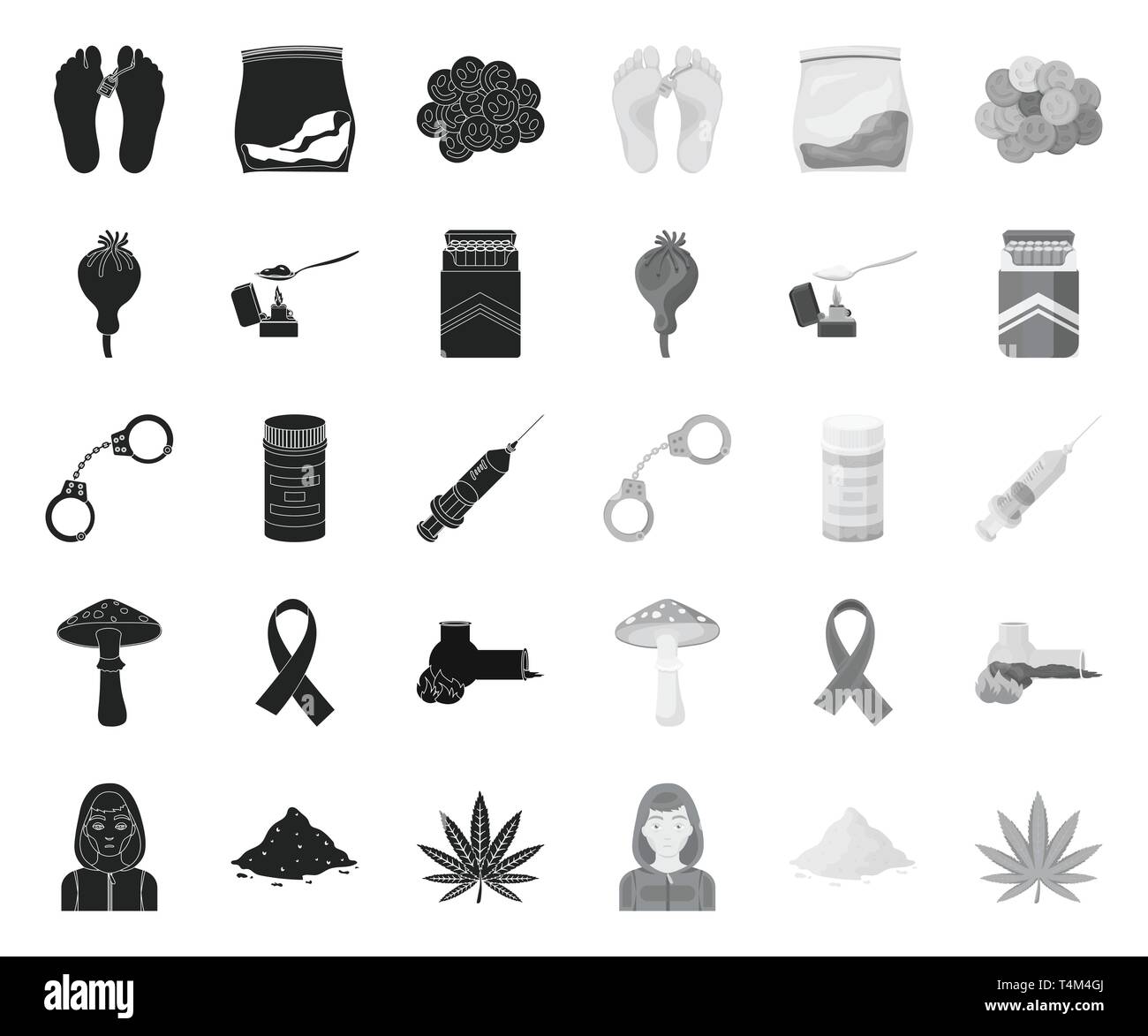 Addict,,sida,amanita attributs,noir,.mono,bong,bouteille,cigarettes,cannabis cocaïne,collection,obligatoire,,corpse,drogue,criminel,drogue,l'ecstasy,lutte,Green,menottes,haschisch,l'héroïne,maladie,icône,illustration,conception,isolé,feuilles,junkie,marijuana opium,médecine,pack,Police,tuyau,coquelicot,necessaire,prévention,ruban,responsabilité,set,signer,stockage,traitement,seringue,symbole vecteur vecteurs vecteur , Illustration de Vecteur