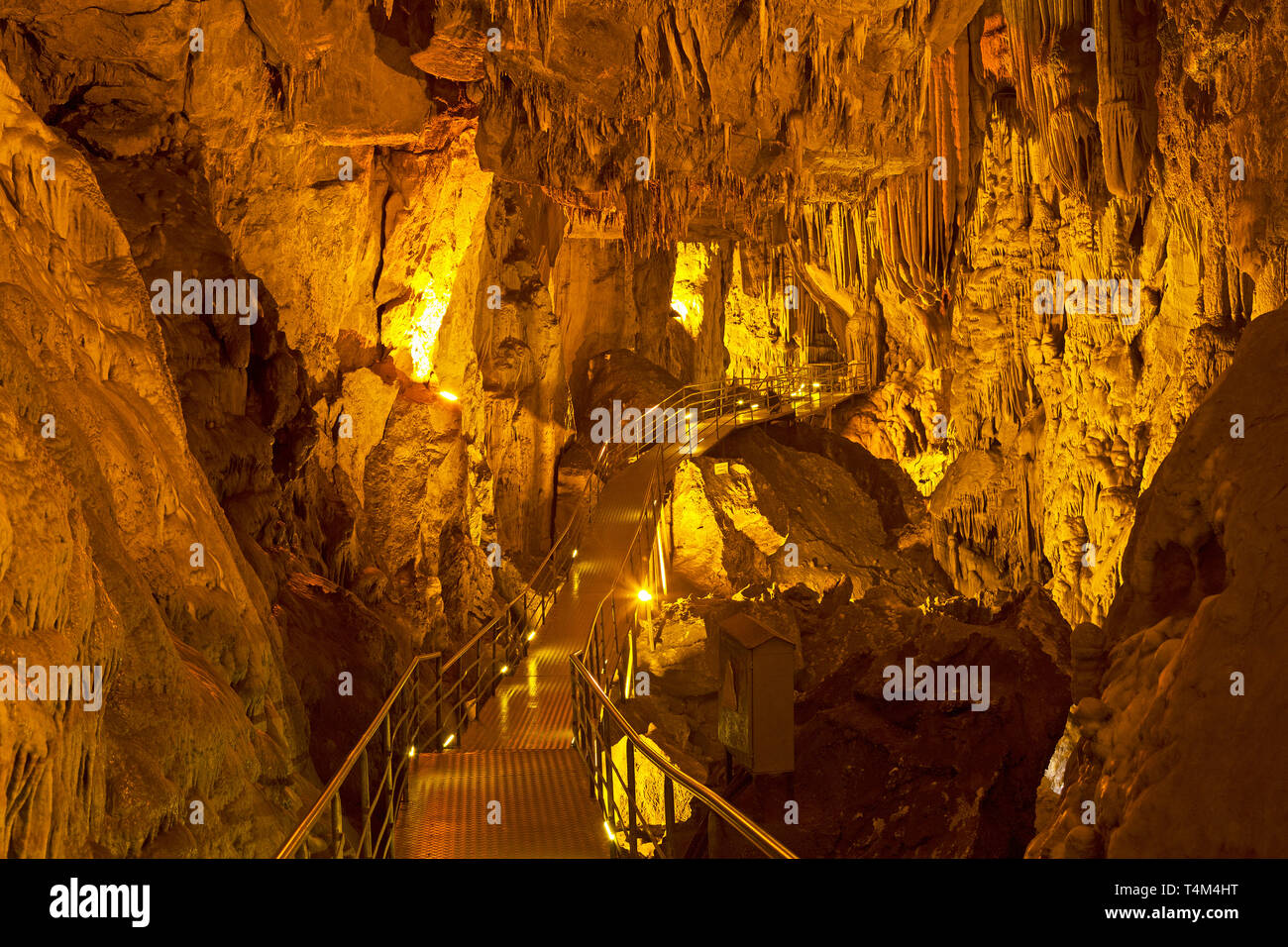 Dim Magarasi flowstone grotte, Kestel, Alanya, Antalya, Turquie Banque D'Images