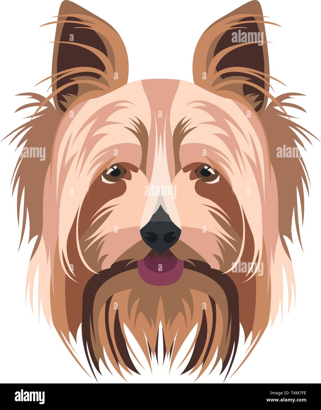 Illustration du Yorkshire Terrier | Pour tous les propriétaires de chiens. Ce que vous aimez au sujet de son chien ? Puppy dog, ​​Eyes queue remuante, smiling, aboiements. Le Yorkshire Terr Illustration de Vecteur
