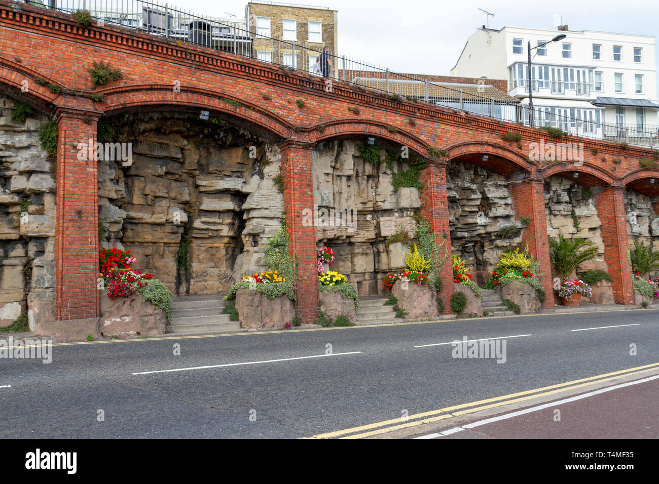 Vue le long Royal Parade à Ramsgate, Kent, UK. Banque D'Images