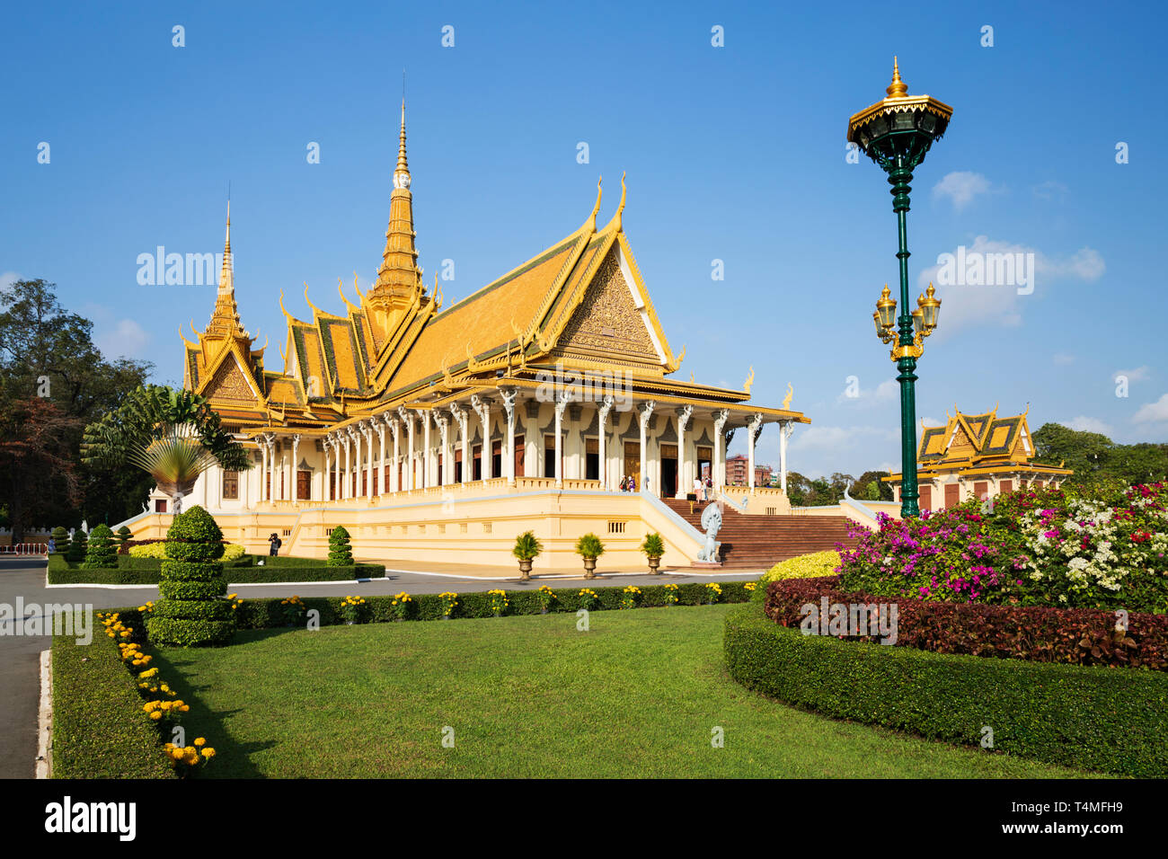 Le Palais Royal et la salle du trône, Phnom Penh, Cambodge, Asie du Sud, Asie Banque D'Images