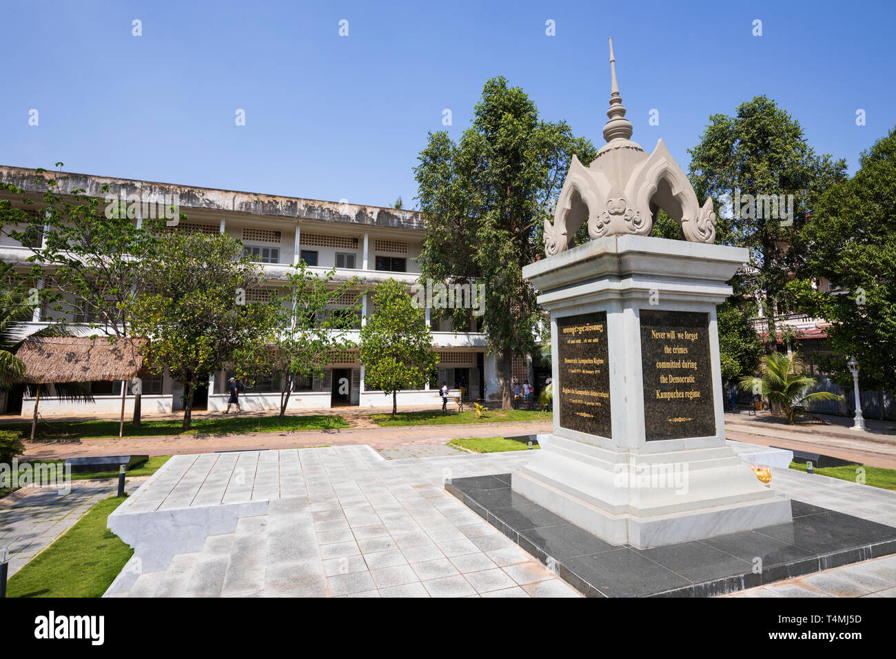 Musée du Génocide de Tuol Sleng (S-21) Prison de sécurité installé dans une ancienne école secondaire, Phnom Penh, Cambodge, Asie du Sud, Asie Banque D'Images