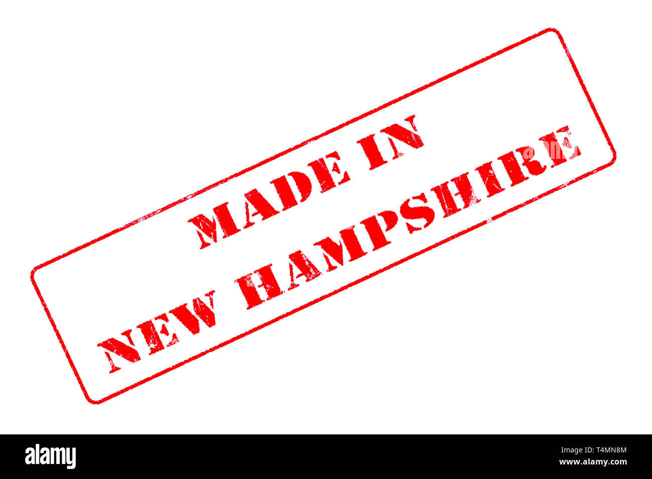 Concept de tampon en caoutchouc montrant un timbre rouge lecture faite dans le New Hampshire Banque D'Images