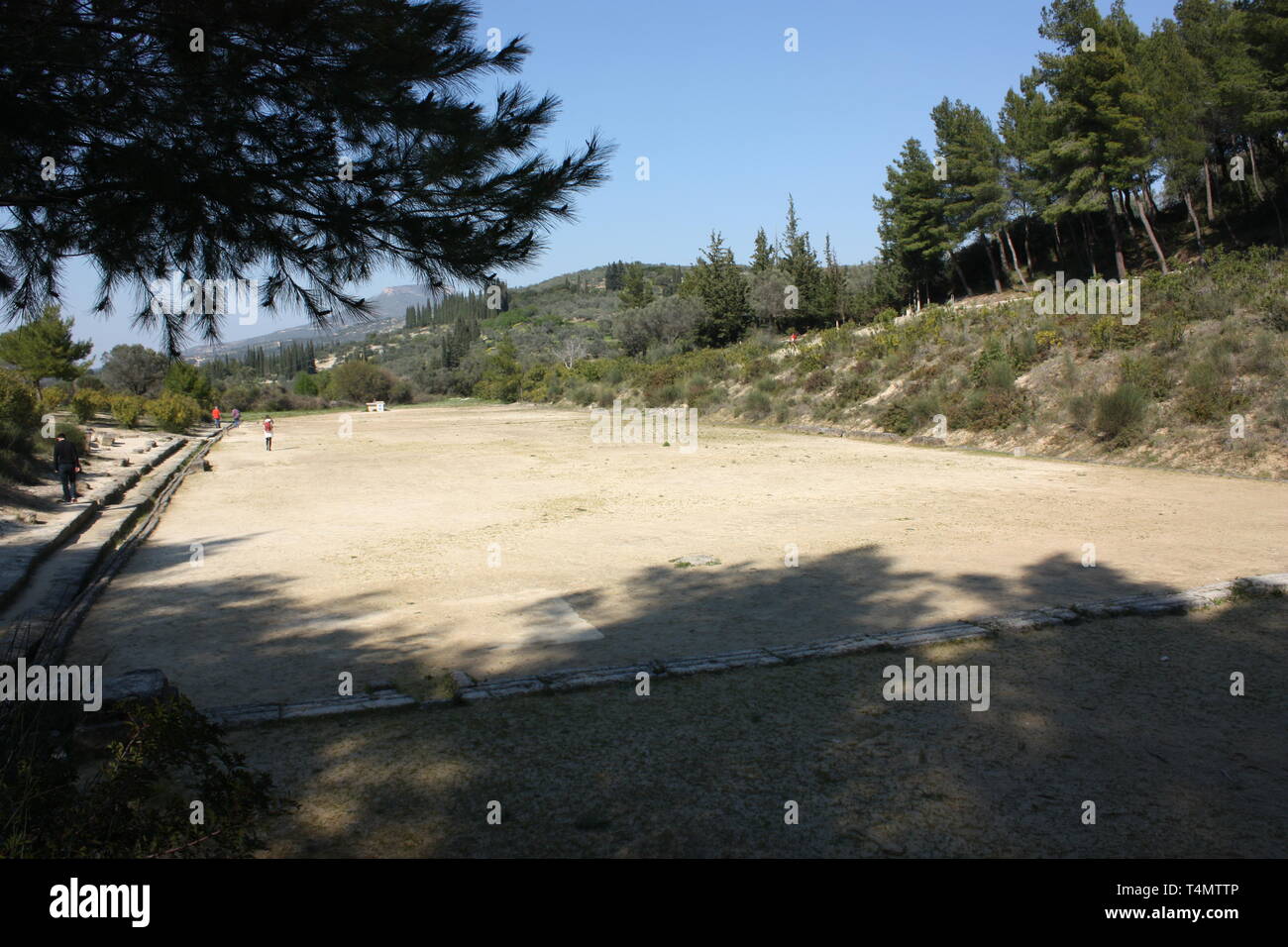 Le stade où les Jeux de Némée Némée a eu lieu dans l'antiquité. Banque D'Images