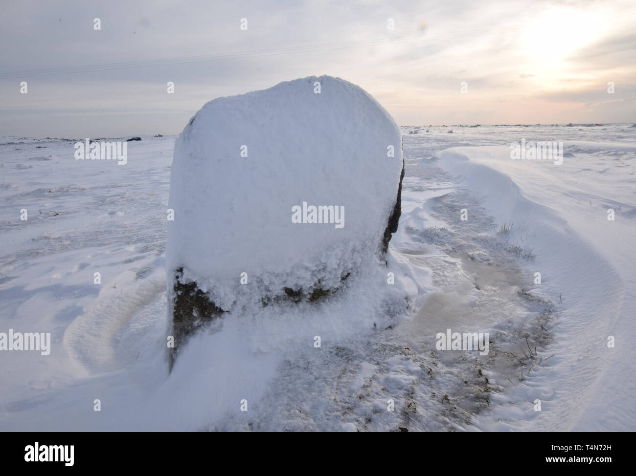 Pierres Trippet Bodmin Moor en hiver Banque D'Images