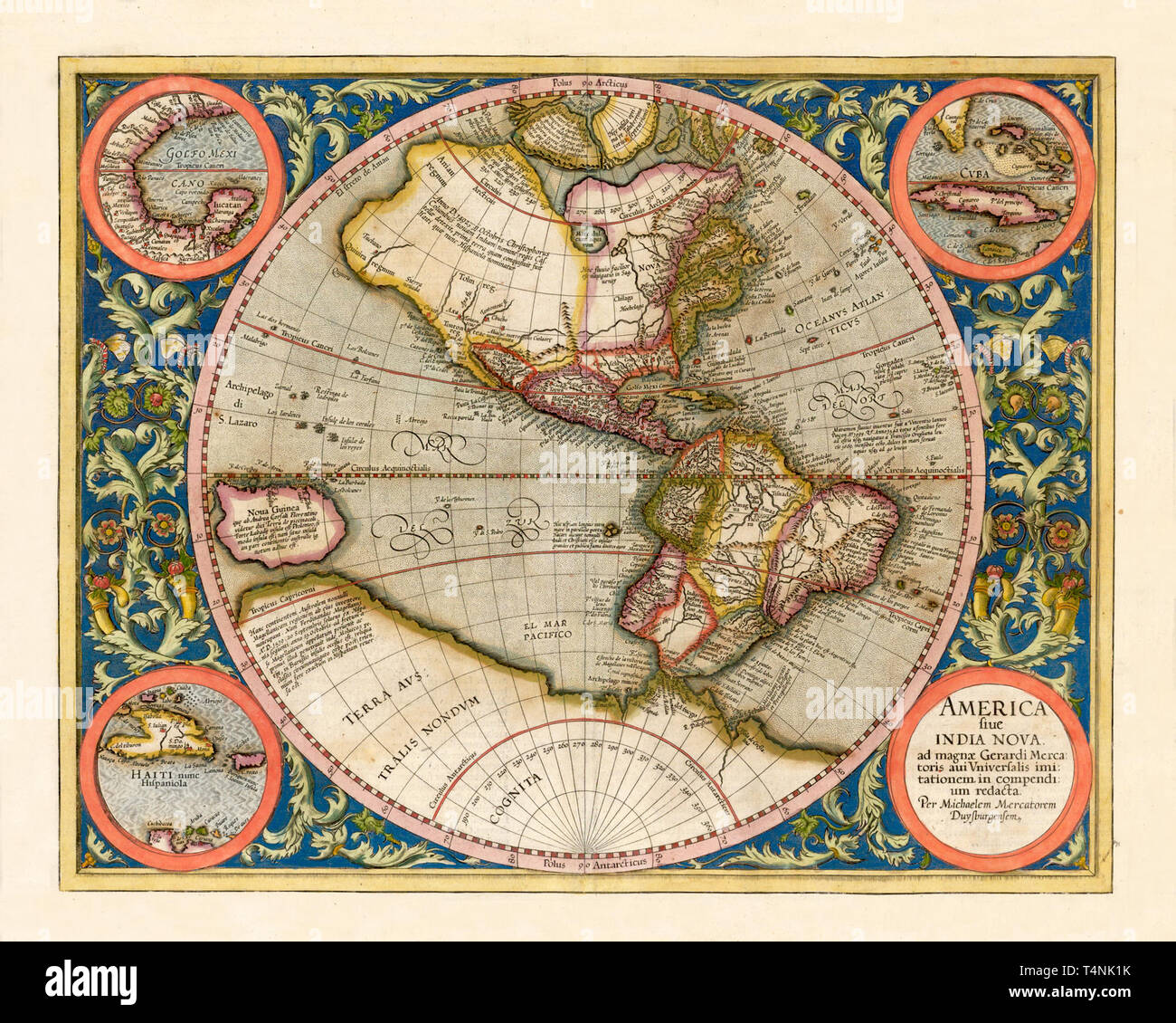 Carte du monde 1594 Banque D'Images