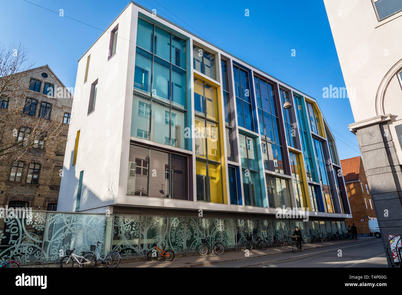 L'extérieur de l'école de design moderne dans le centre de Copenhague, Danemark Banque D'Images