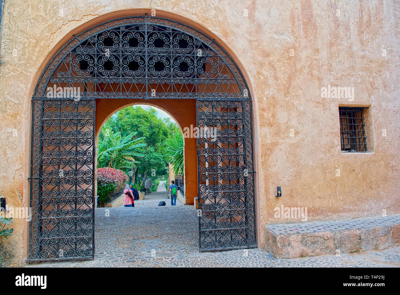 Jardins andalous dans Udayas kasbah. Kasbah des Udayas est un petit complexe fortifié et un symbole de l'architecture almohade, ajouté à l'W de l'UNESCO Banque D'Images