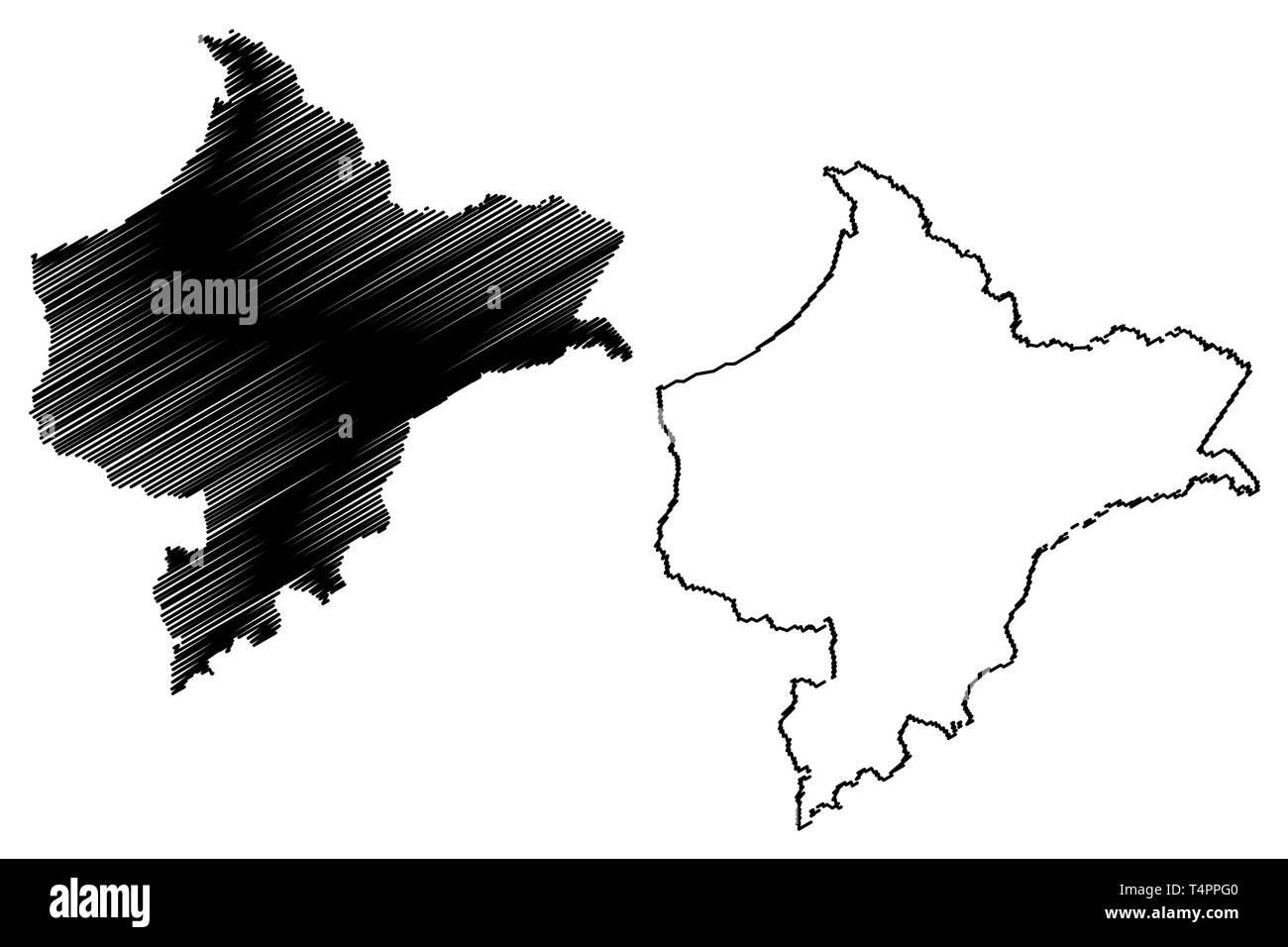 Département de Loreto (République du Pérou, les régions du Pérou) map