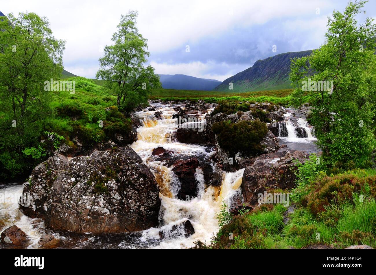 Le Glen Etive, Highlands, Scotland, UK, Royaume-Uni, Europe Banque D'Images