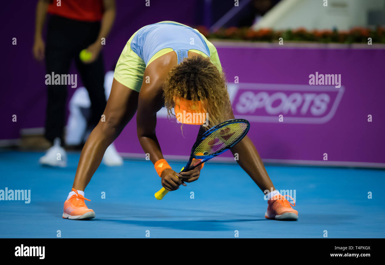 DOHA, QATAR - 12 février : Naomi Osaka du Japon à la 2018 Qatar Open WTA  tennis Total Premier tournoi Photo Stock - Alamy