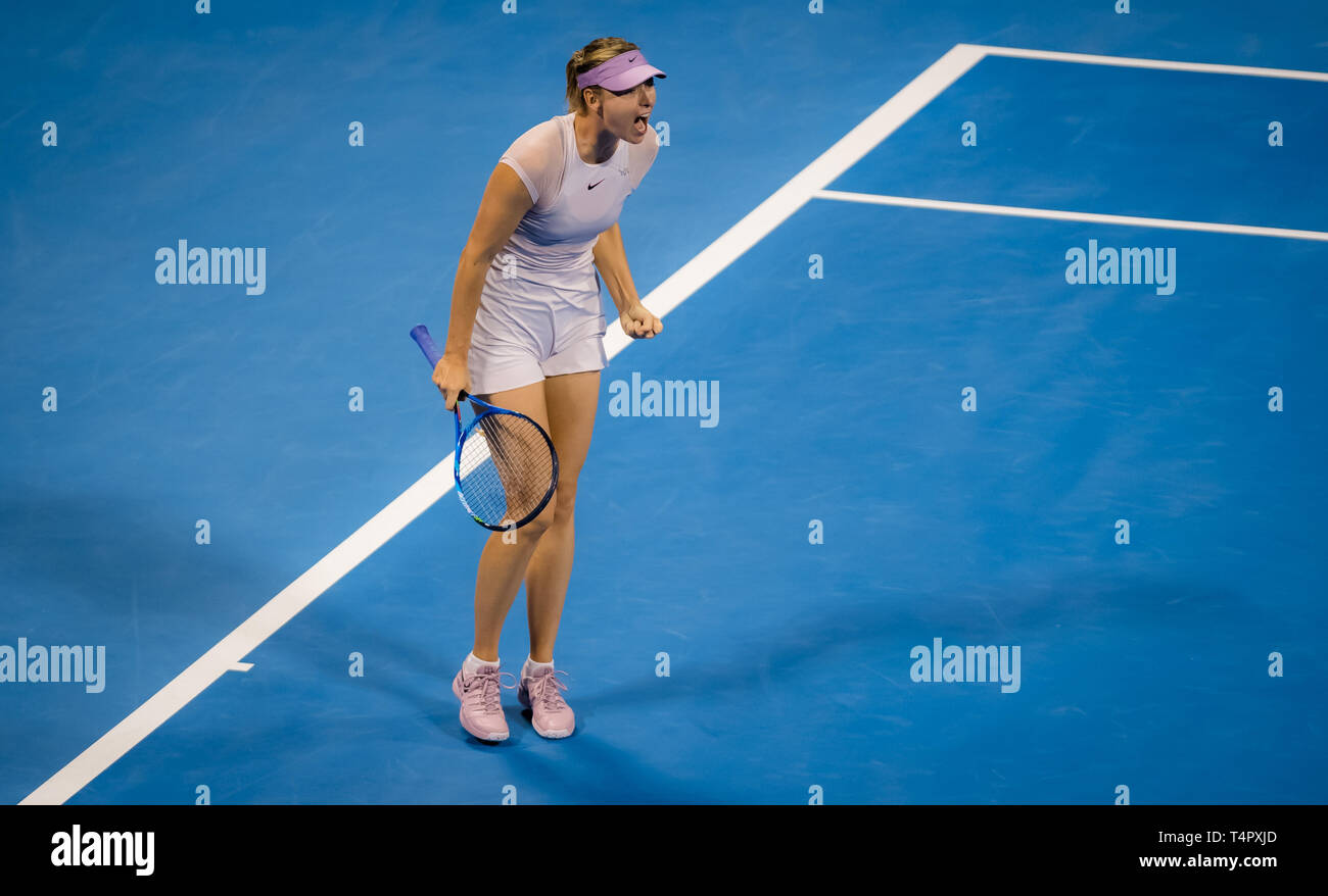 DOHA, QATAR - 12 février : Maria Sharapova de Russie à la 2018 Qatar Total  Open WTA Premier tournoi de tennis Photo Stock - Alamy