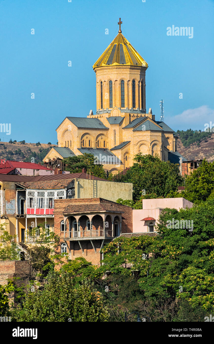 La Cathédrale Holy Trinity de Tbilissi, Géorgie Banque D'Images