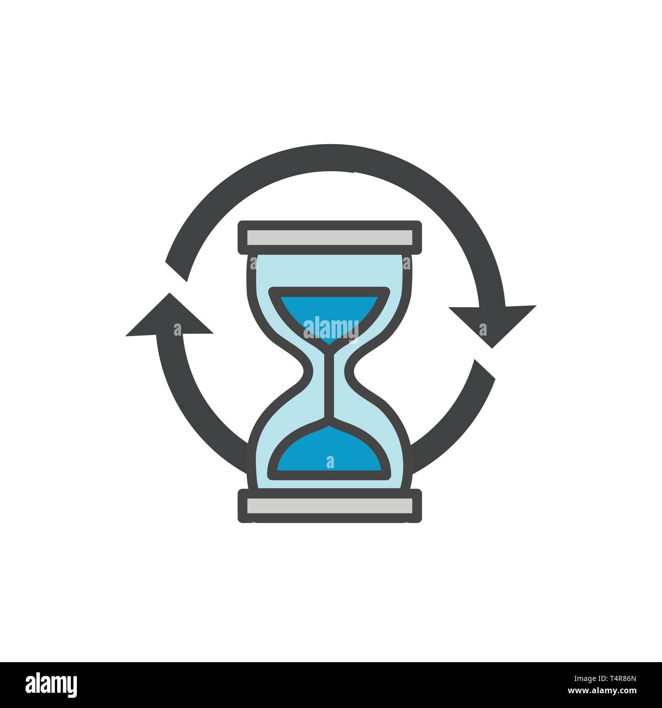 L'icône w Gestion du temps, dépêchez-vous, la date limite et à l'heure symbolique Illustration de Vecteur