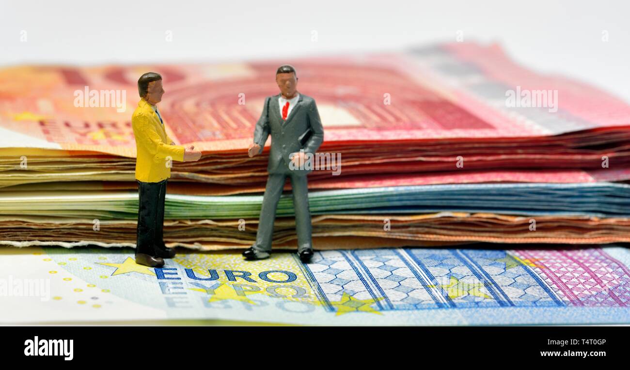 Brexit Euro,business,hommes,réunion billets monnaie, Banque D'Images