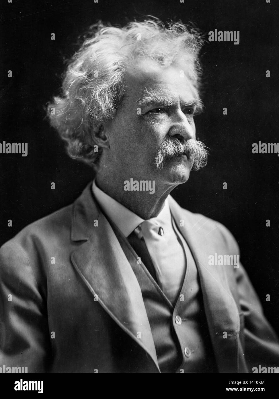 Mark Twain (1835-1910), portrait photographique, 1907 Banque D'Images