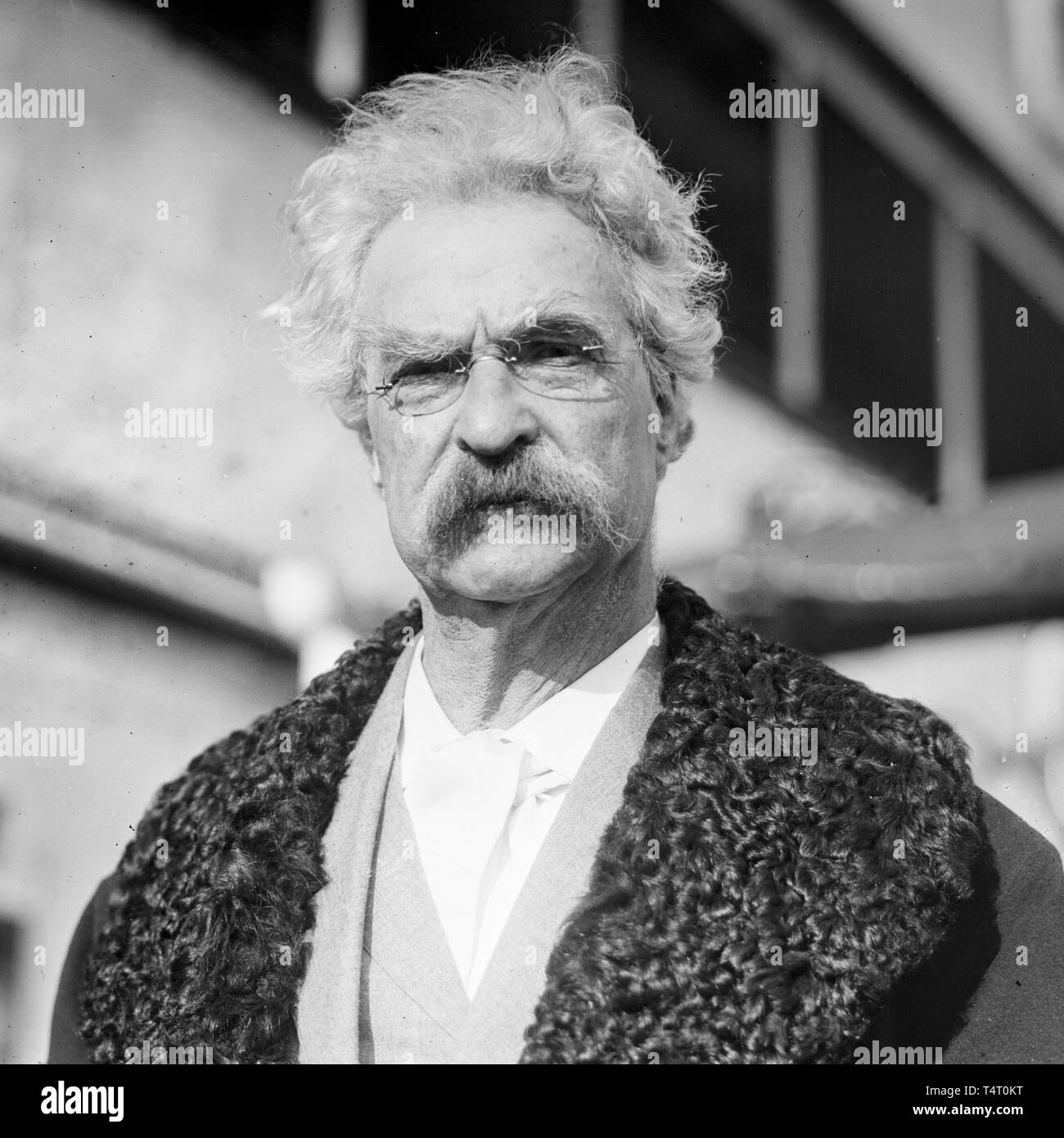 Mark Twain (1835-1910), portrait photographique, le 20 décembre 1909 Banque D'Images