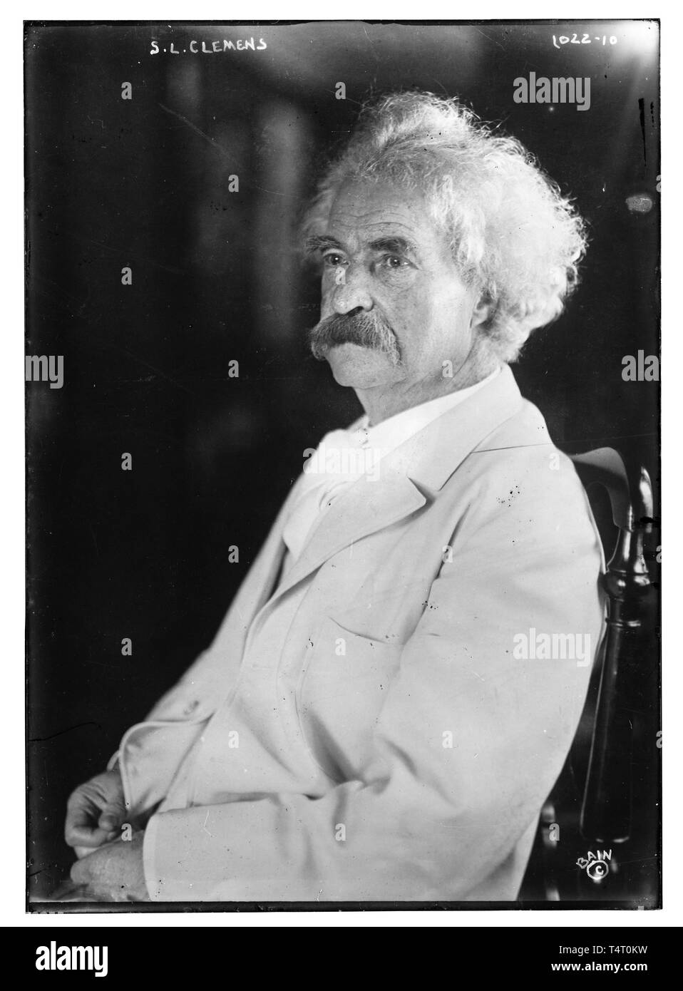 Mark Twain (1835-1910), portrait photographique, avant 1910 Banque D'Images