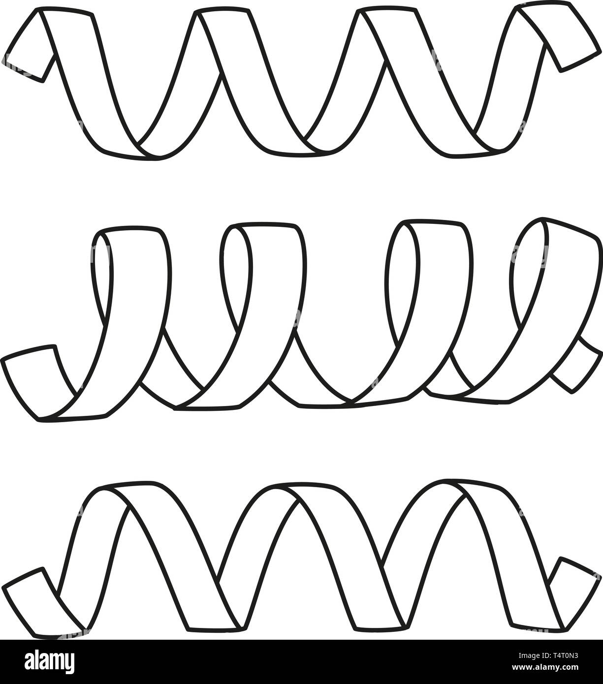 Les dessins au trait noir et blanc set de banderoles Illustration de Vecteur Les dessins au trait noir et blanc set de banderoles Illustration de Vecteur