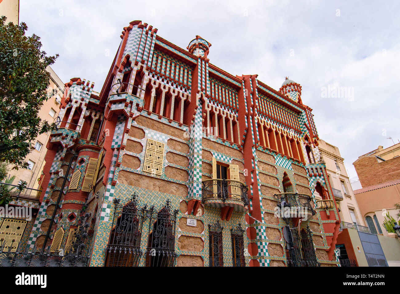 Casa Vicens, un musée à Barcelone, Espagne Banque D'Images