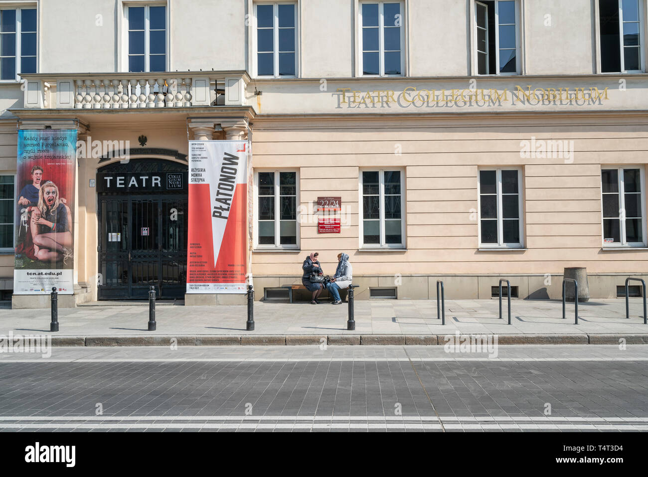 Varsovie, Pologne. Avril, 2018. Une vue de la façade de l'État, le général de l'École de musique intégré expérimental Banque D'Images