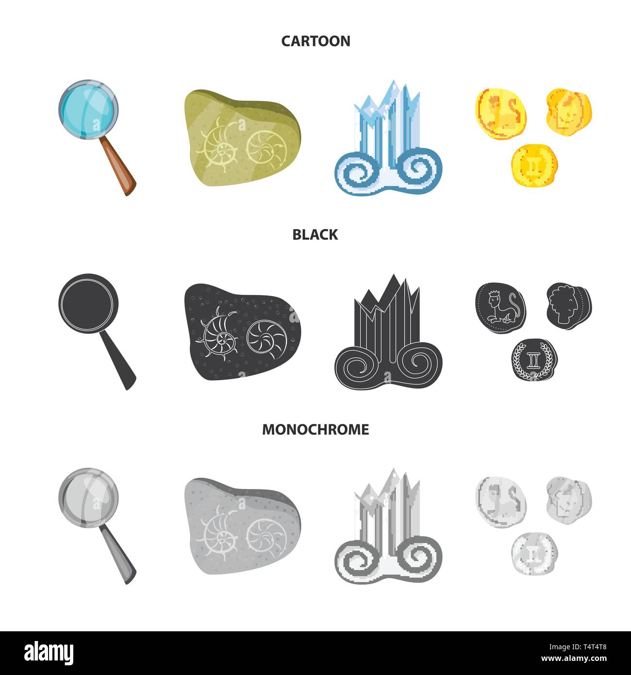 Vector illustration de l'histoire et les éléments d'un logo. Ensemble d'histoire et d'attributs symbole boursier pour le web. Illustration de Vecteur
