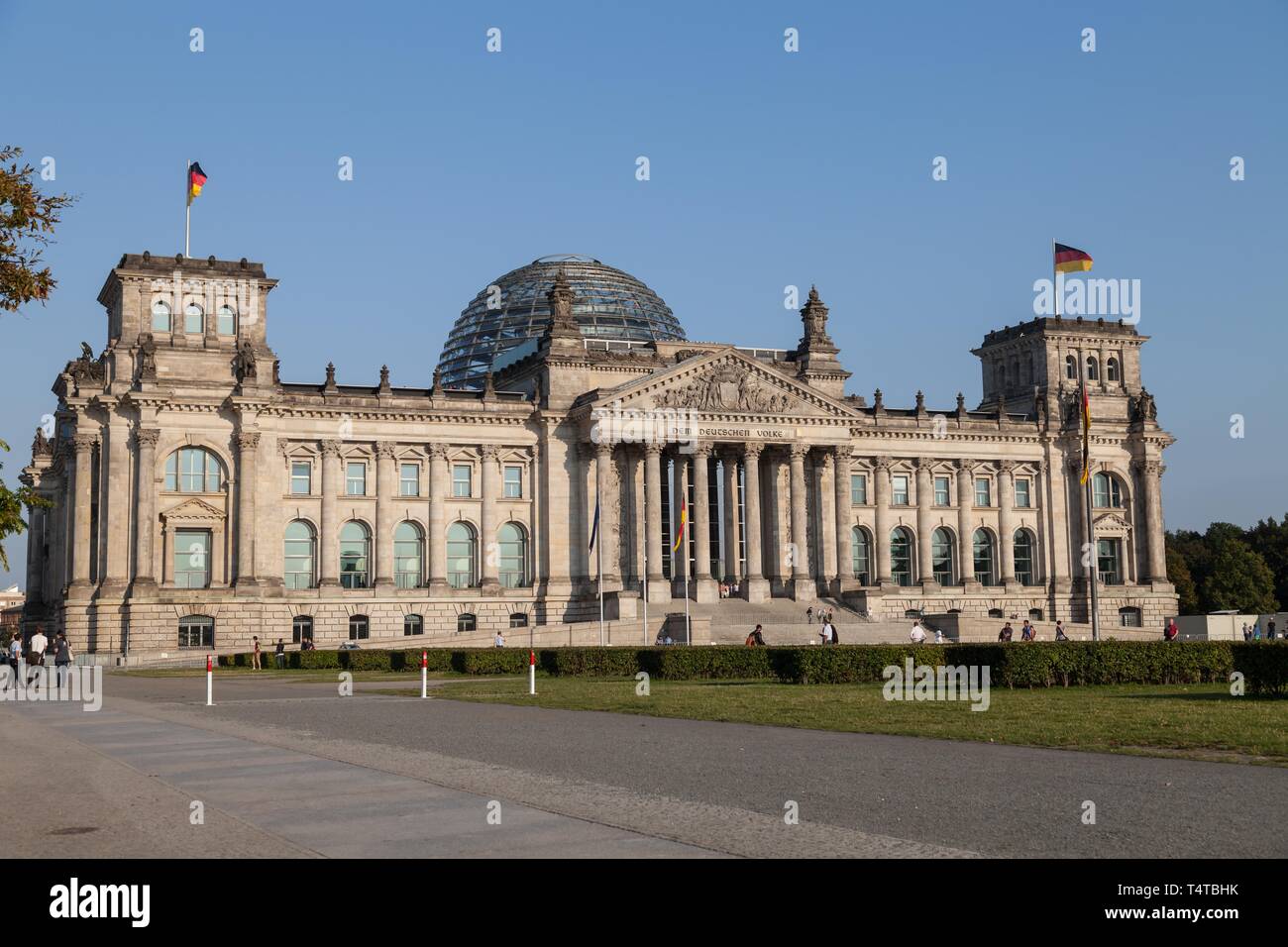 Le Parlement allemand, le Reichstag, quartier du gouvernement, Berlin, Germany, Europe Banque D'Images