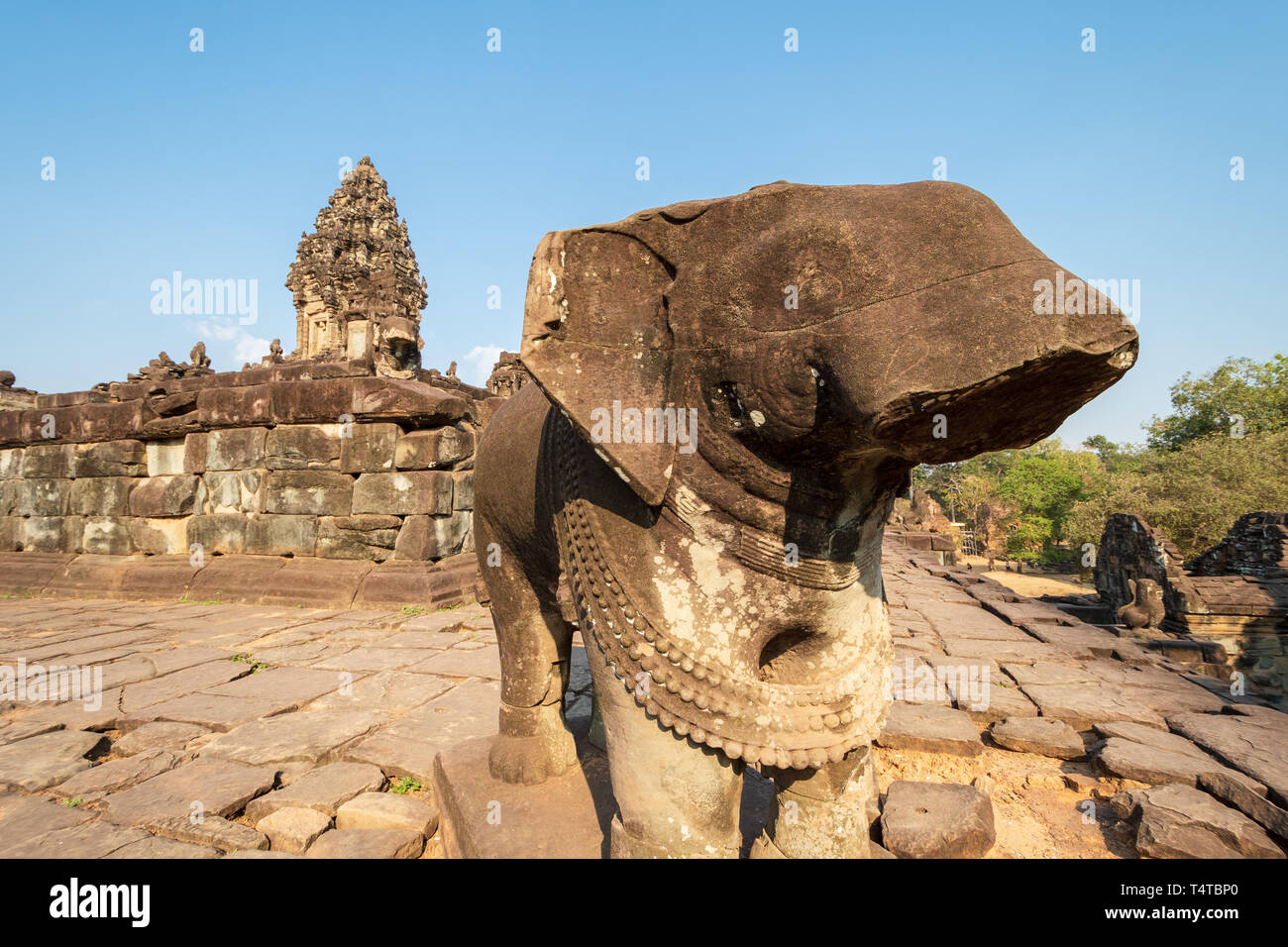 Bakong temple hindou antique près de Siem Reap et Angkor Wat au Cambodge zone archéologique Banque D'Images