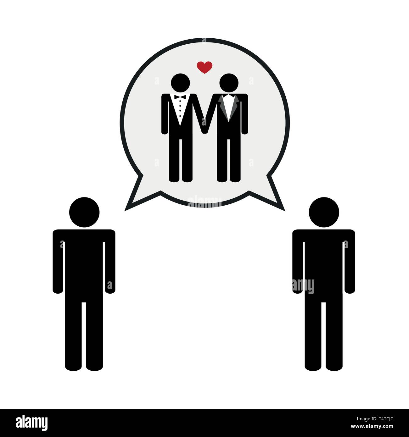 Concept de l'amour gay pictogramme mariage illustration vecteur EPS10 Illustration de Vecteur