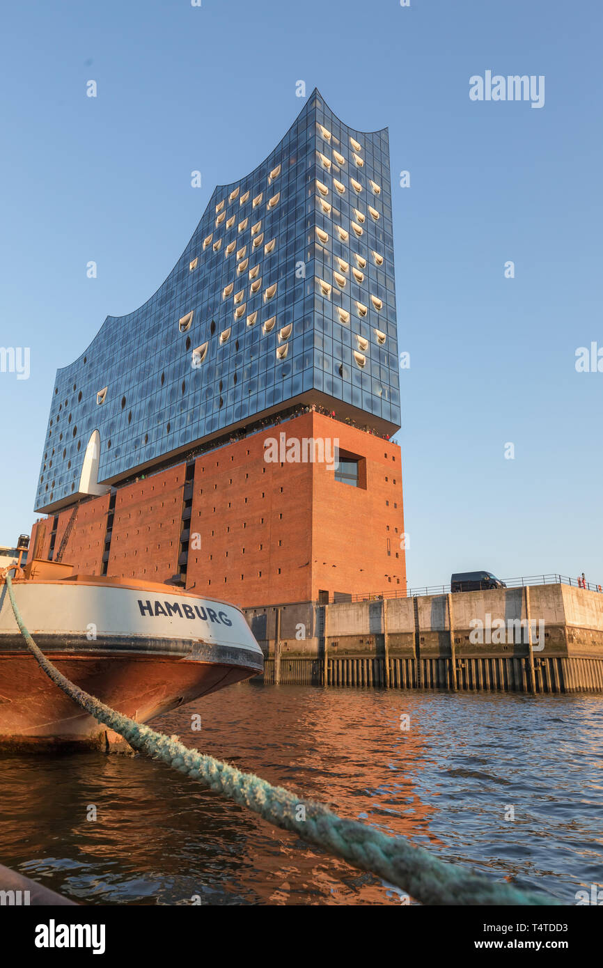 Portrait de l'Elbe Philharmonic Hall Banque D'Images
