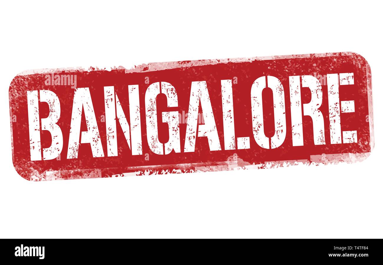 Bangalore signer ou apposer sur fond blanc, vector illustration Illustration de Vecteur