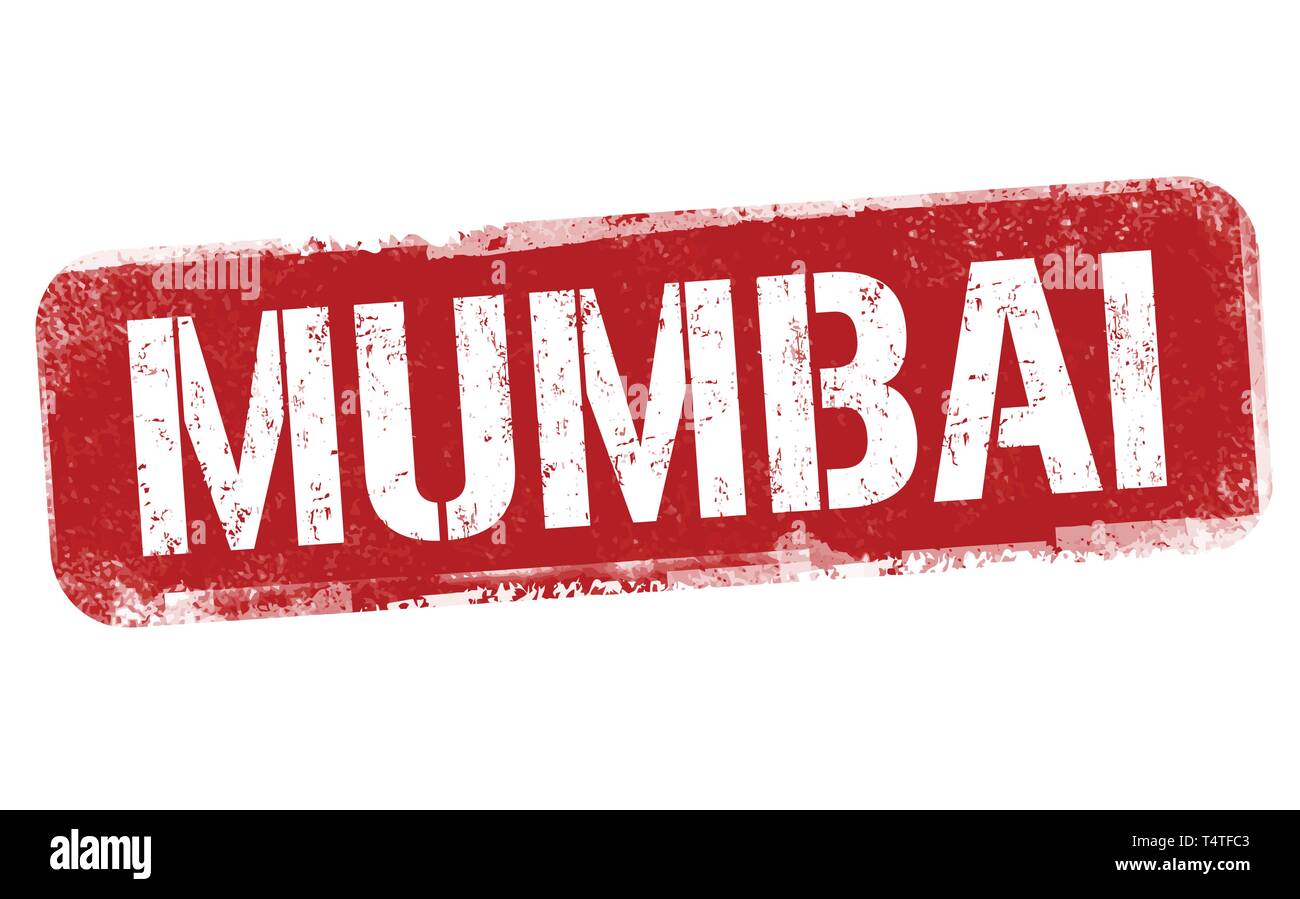 Mumbai signer ou apposer sur fond blanc, vector illustration Illustration de Vecteur