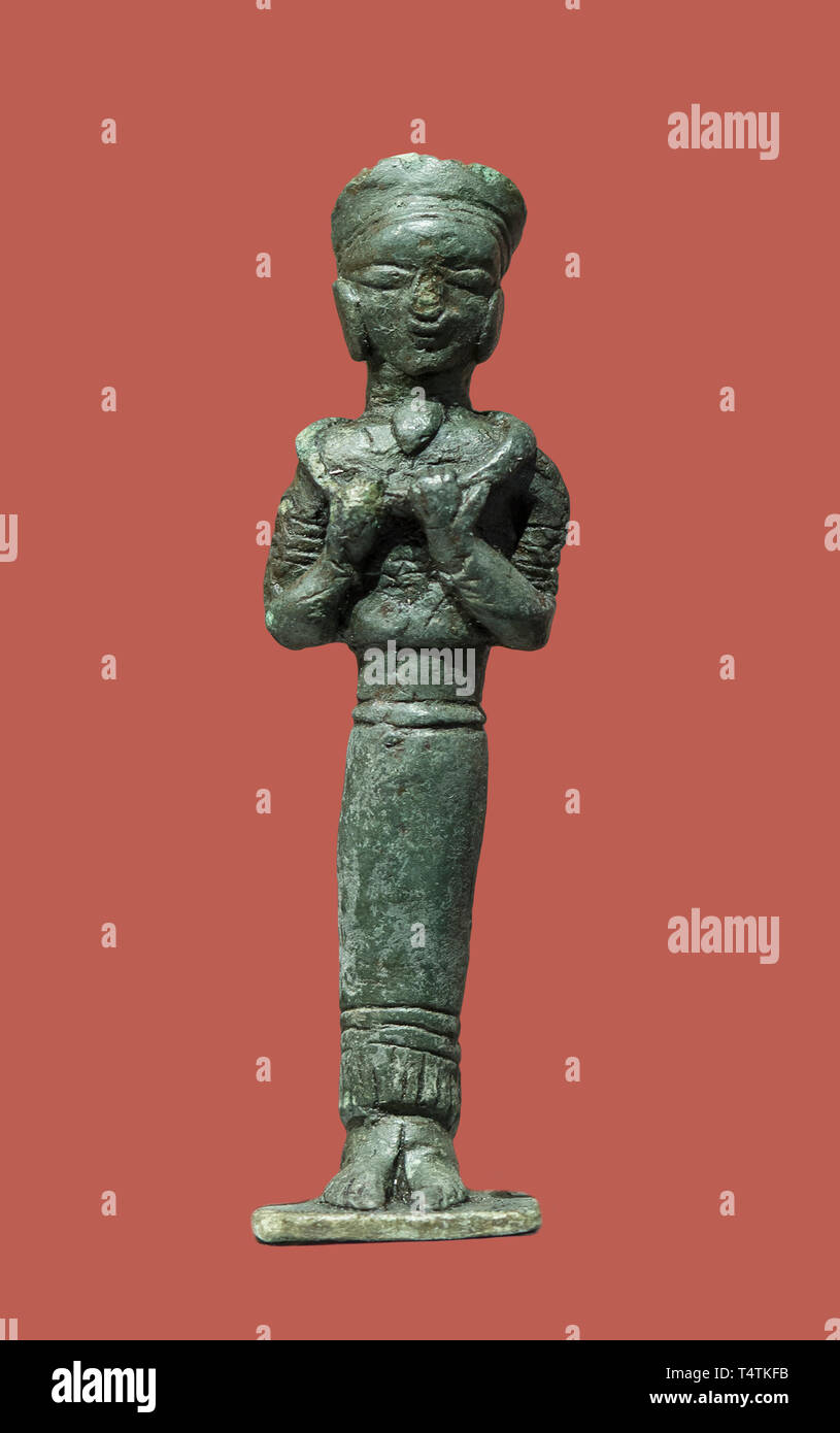 Mariage rituels Bronze offre votive. Sanctuaire ibérique Banque D'Images