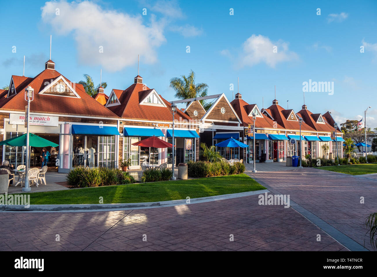 Restaurant et cafés au Parc du Centenaire Coronado - Californie, USA - 18 MARS 2019 Banque D'Images