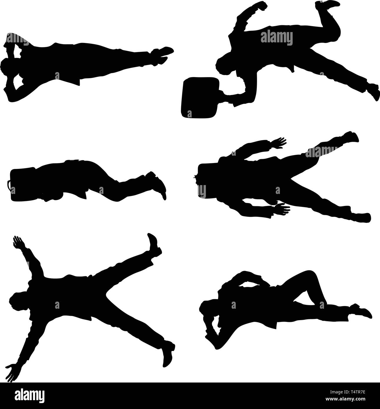 Sur des affaires reste noir Illustration de Vecteur