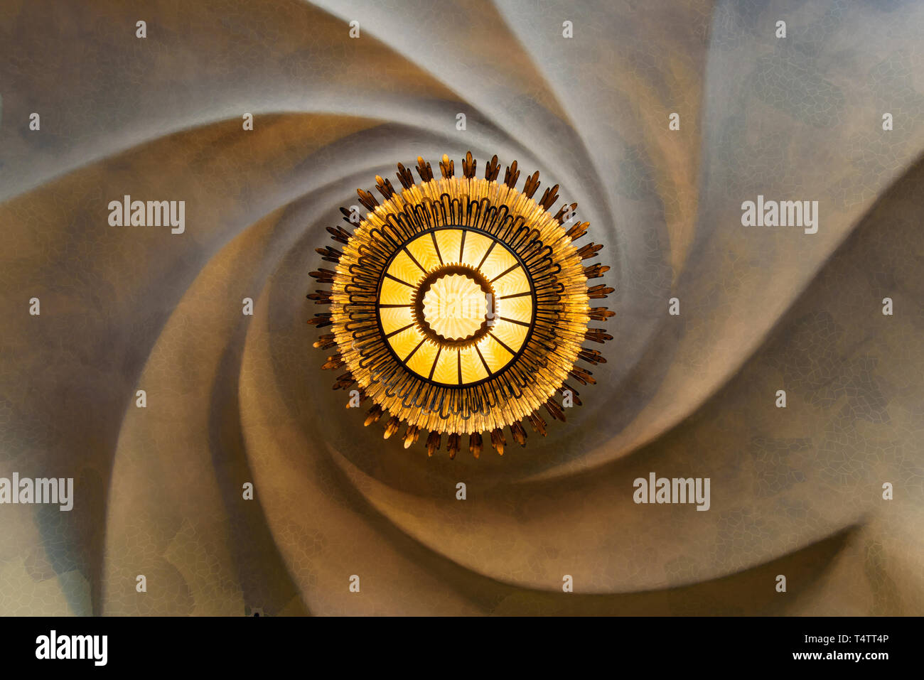 Intérieur de la Casa Batlló, un bâtiment conçu par Gaudi, à Barcelone, Espagne Banque D'Images